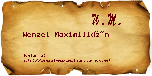 Wenzel Maximilián névjegykártya